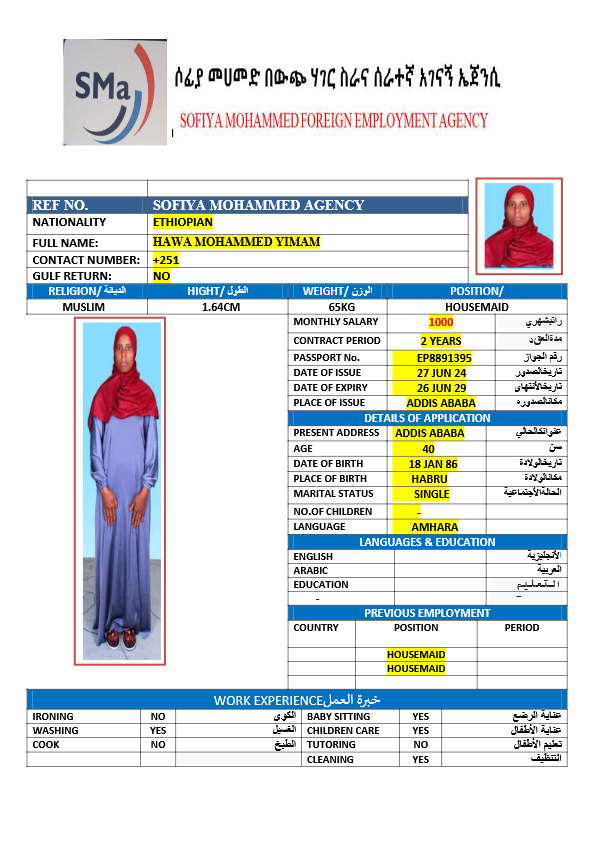 HAWA MOHAMMED YIMAM