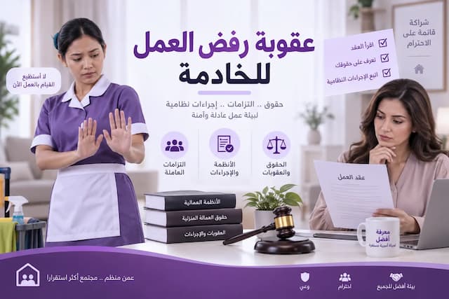 عقوبة رفض العمل للخادمة: ما حقوق الكفيل والإجراءات؟